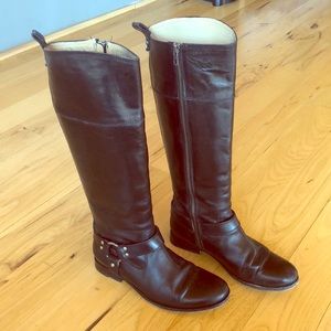 Frye black leather boots